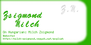 zsigmond milch business card